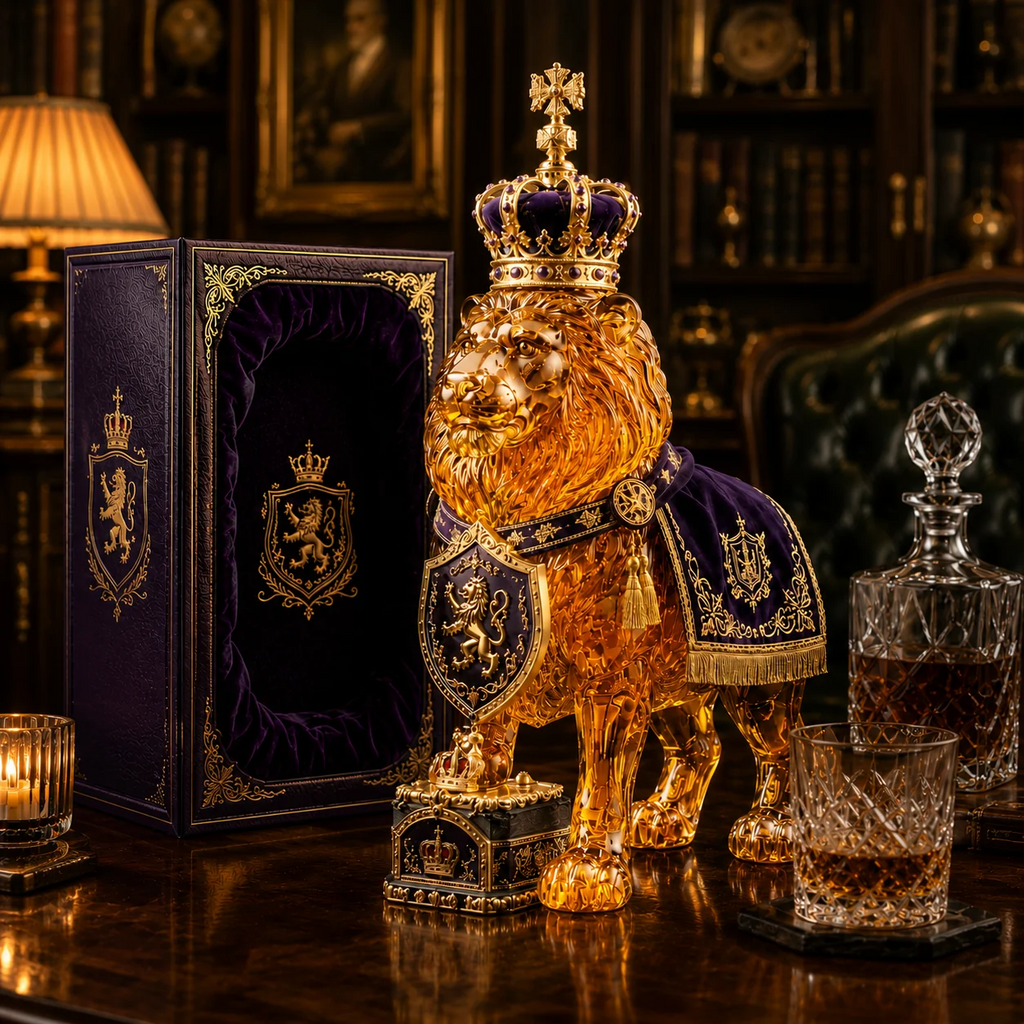 Crown 87th Anniversary Royal Lion Whiskey Bottle