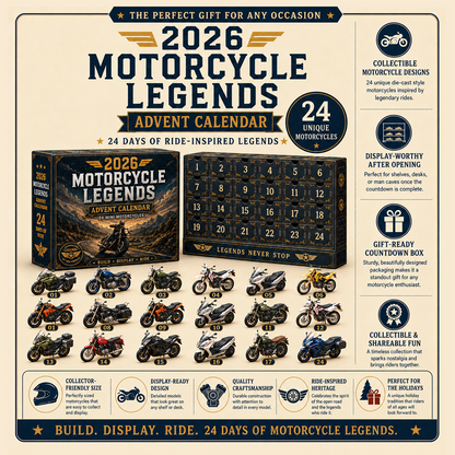 2026 Motorcycle Legends Advent Calendar – 24 Days, 24 Mini Motorcycles, 24 Legendary Rides