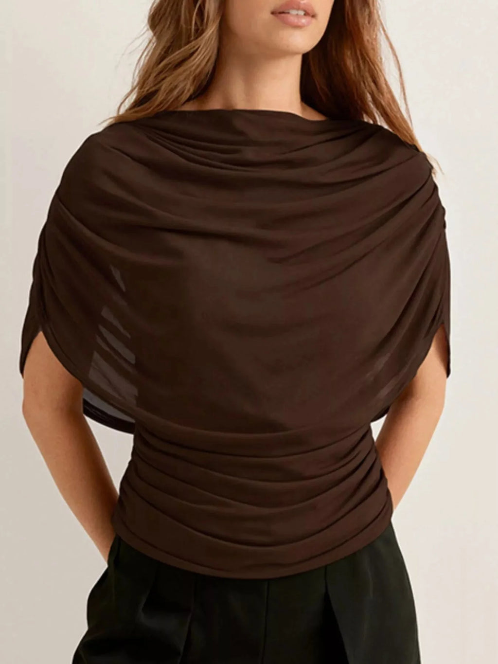 Ruched Short Sleeve Top