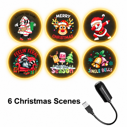 Plug‑and‑Play HD Holiday Projector, Multi‑Scene Projection Light for Christmas, Halloween & Faith‑Themed Decor