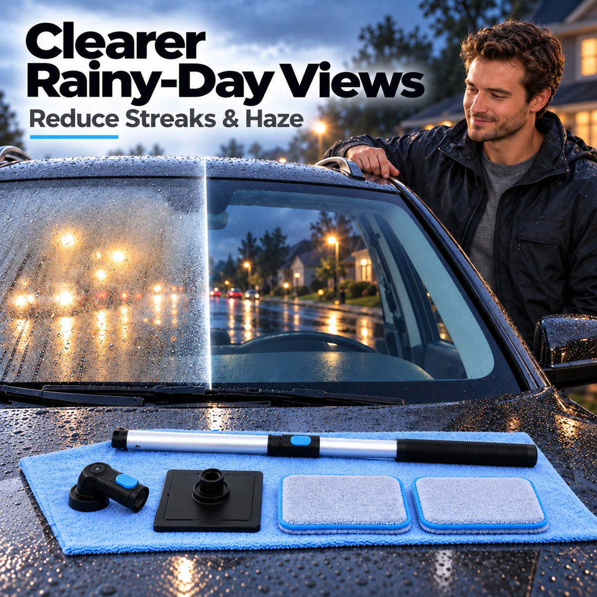 Car Windshield Cleaner | Streak-Free Auto Glass Cleaning Kit