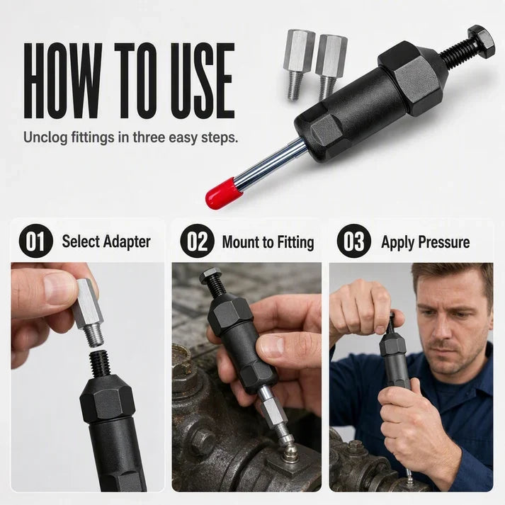 boostbind Heavy Duty Grease Fitting Cleaner Unclog Tool